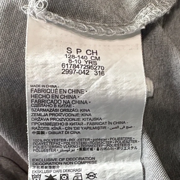 Jordan Gray Long Sleeve Tee with Red and White Logo Size S - Picture 4 of 4